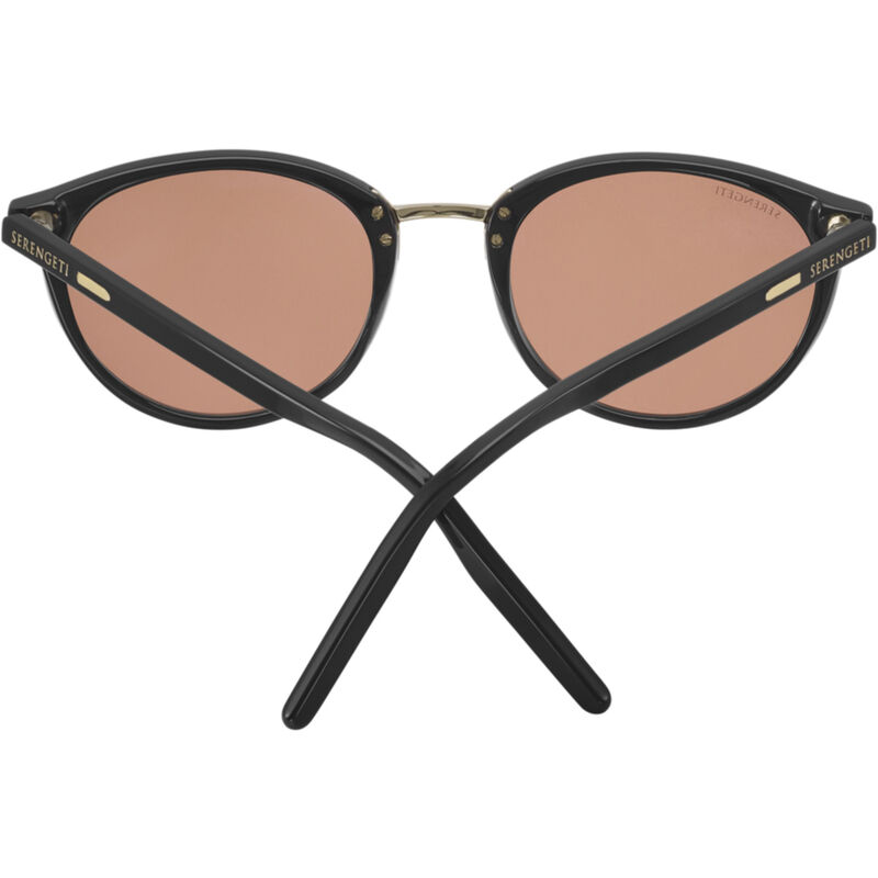Serengeti Elyna Shiny Black/Mineral Polarized Drivers Gold Medium/Large Sunglasses Unisex-Adult 